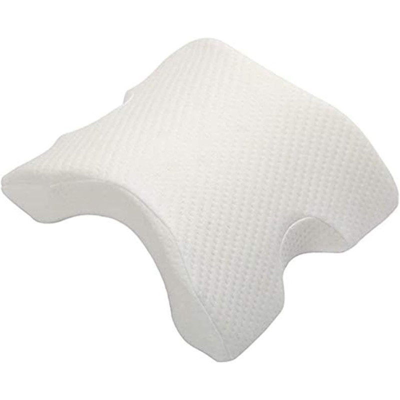 Deep Sleep Ushaped Curved Memory Foam Sleeping Neck Pillow, White