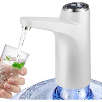 Deep sleep water dispenser pump for 5 gallon bottle, quantitative drinking water pump portable usb charging electric bottle pump multipurpose dispenser, white