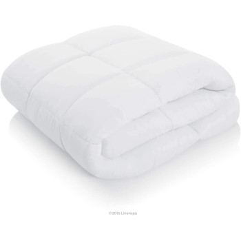 Deep Sleep White Stripe Microfiber Quilt 85 Gsm White (Queen - W 220 x L 230)