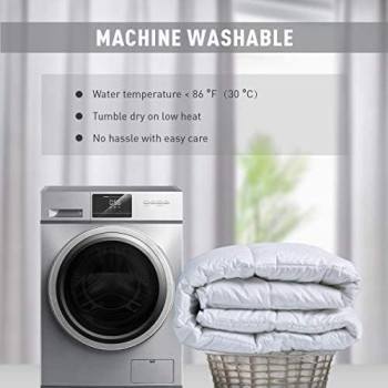 Deep Sleep White Stripe Microfiber Quilt 85 Gsm White (Queen - W 220 x L 230)