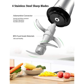 Electric Meat Grinder, Food Processor 3.5L Stainless Steel Meat Blender Food Chopper for Meat, Vegetables, Fruits and Nuts with 4 Large Sharp Blades, 850W High