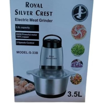 Electric Meat Grinder, Food Processor 3.5L Stainless Steel Meat Blender Food Chopper for Meat, Vegetables, Fruits and Nuts with 4 Large Sharp Blades, 850W High
