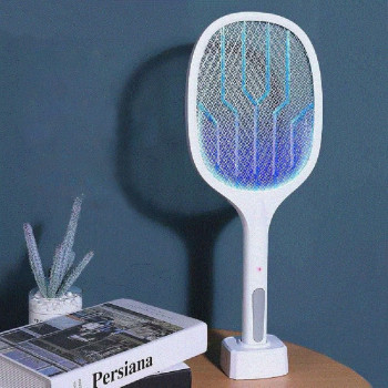 Electric Mosquito Killer, Instant Fly Swatter USB Rechargeable Racket, Bug Zapper for Indoor and Outdoor - Fly Killer USB Rechargeable Fly Zapper Indoor Safe
