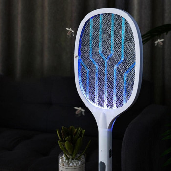 Electric Mosquito Killer, Instant Fly Swatter USB Rechargeable Racket, Bug Zapper for Indoor and Outdoor - Fly Killer USB Rechargeable Fly Zapper Indoor Safe