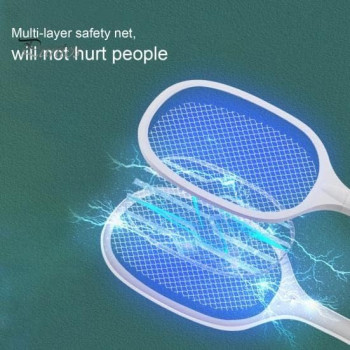 Electric Mosquito Killer, Instant Fly Swatter USB Rechargeable Racket, Bug Zapper for Indoor and Outdoor - Fly Killer USB Rechargeable Fly Zapper Indoor Safe