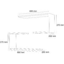 Epikasa Cleopatra Shelf Black - 60 x 20 x 54 cm