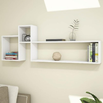 Epikasa Olivia White Shelf - 155 x 22 x 55 cm