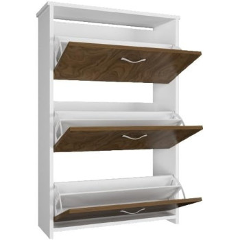 Epikasa Shoe Rack Tea Walnut – 72 x 25.5 x 112 cm