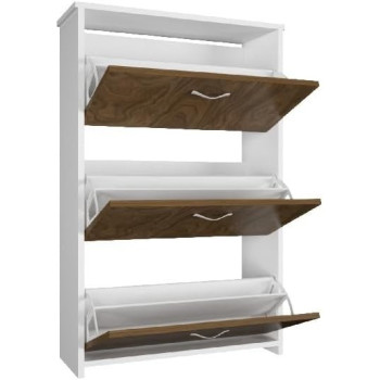Epikasa Shoe Rack Tea Walnut – 72 x 25.5 x 112 cm