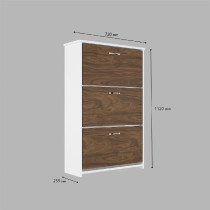 Epikasa Shoe Rack Tea Walnut – 72 x 25.5 x 112 cm