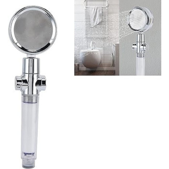 High Pressure Shower Heads, Unique Propeller Drive Design 360  Rotation Water Saving Mode Propeller Operated Shower Head for Water Saving (Golden Fan Shower)