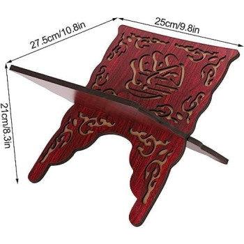 Holy Book Stand Holder Foldable Wooden Book Stand Prayer Book Holder Muslim Bookshelf Vintage Book Stand Rihal Display Rack Quran Stand