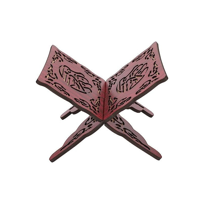 Holy Book Stand Holder Foldable Wooden Book Stand Prayer Book Holder Muslim Bookshelf Vintage Book Stand Rihal Display Rack Quran Stand
