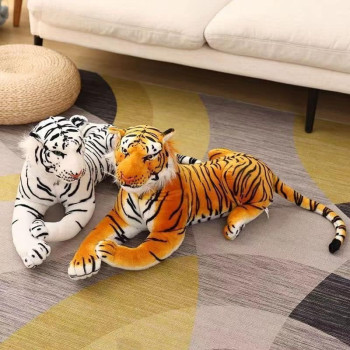 Huge Prone Tiger Plush Toy Big Tiger Plush Doll Simulation Animal Vivid Lifelike Tiger for Boy Large Tiger Doll - TC-26987