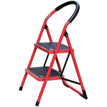 Ladder Fold Ladder Household Indoor Kitchen Living Room Portable Step Stools - Home Ladder Folding Domestic Stepladder Safety Multi-function (4 Step)