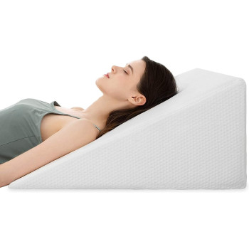 Orthopedic Bed Wedge Pillow with HD Foam Top Elevation for Sleeping, Acid Reflux, Heartburn, Anti Snoring and GERD Pillow, Back Support Size: (W 65 x L 65 cm, Standard 8)