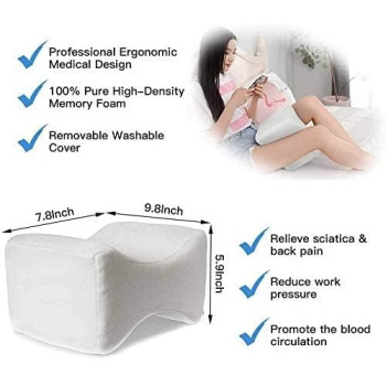 Orthopedic Wedge Contour Leg Pillows Memory Foam For Back Hip Leg Joint Pain With Removable Washable Cover