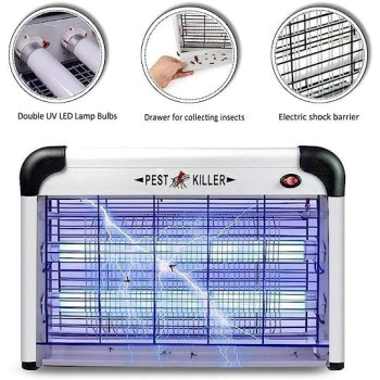 Powerful UV Light Indoor Mosquito Killer Lamp,Electric Fly Killer 20w, Electric Indoor, Insect Mosquito Killer Lamp Fly Trap Indoor for The Kitchen, Office, Outdoor Patios