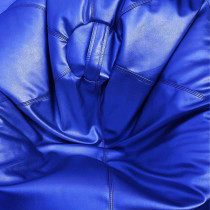 Puffy Leather Bean Bag – Versatile Comfy Bean Bag for Lounge and Bedroom – Water-Repellant Dim. 110x80cm (BLUE)