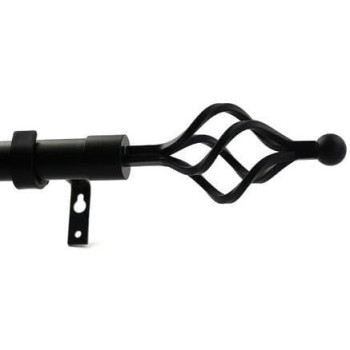 Curtain Rod Single Curtain Drape Set/Scarlet Curtain Pipe Set 1.5 M Length/Single Layer Curtain Hanging/Ball Decor Crown Fits 1