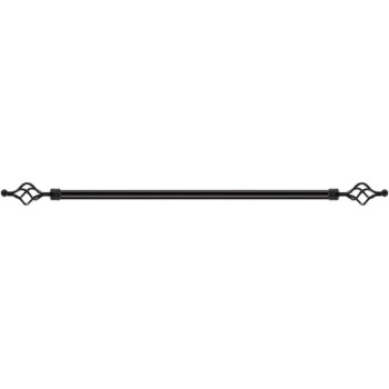 Curtain Rod Single Curtain Drape Set/Scarlet Curtain Pipe Set 1.5 M Length/Single Layer Curtain Hanging/Ball Decor Crown Fits 1