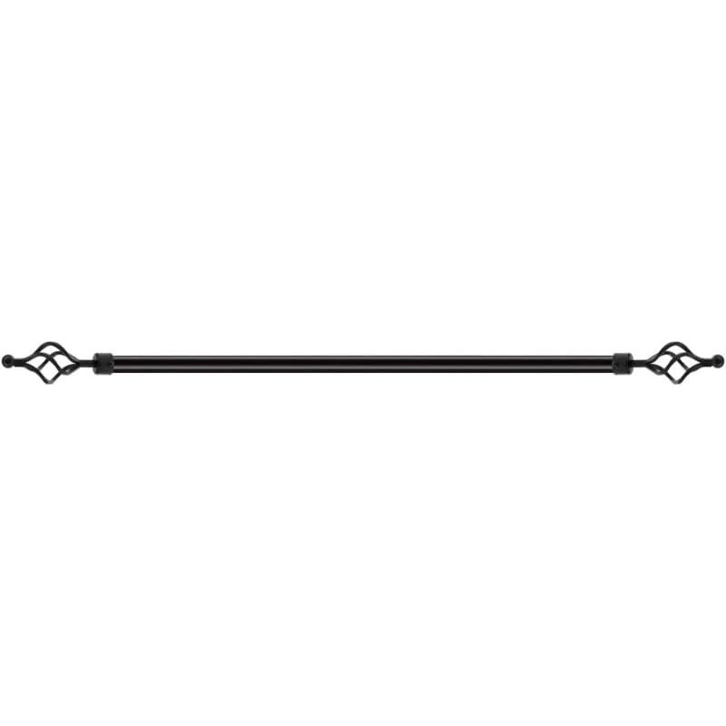 Curtain Rod Single Curtain Drape Set/Scarlet Curtain Pipe Set 1.5 M Length/Single Layer Curtain Hanging/Ball Decor Crown Fits 1