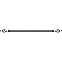 Curtain Rod Single Curtain Drape Set/Scarlet Curtain Pipe Set 1.5 M Length/Single Layer Curtain Hanging/Ball Decor Crown Fits 2
