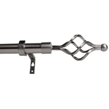 Curtain Rod Single Curtain Drape Set/Scarlet Curtain Pipe Set 1.5 M Length/Single Layer Curtain Hanging/Ball Decor Crown Fits 2