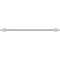 Curtain Rod Single Curtain Drape Set/Scarlet Curtain Pipe Set 1.5 M Length/Single Layer Curtain Hanging/Ball Decor Crown Fits 2