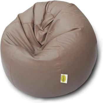 Puffy Leather Bean Bag – Versatile Comfy Bean Bag for Lounge and Bedroom – Water-Repellant Dim. 110x80cm (CREAM)