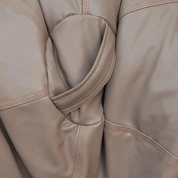 Puffy Leather Bean Bag – Versatile Comfy Bean Bag for Lounge and Bedroom – Water-Repellant Dim. 110x80cm (CREAM)