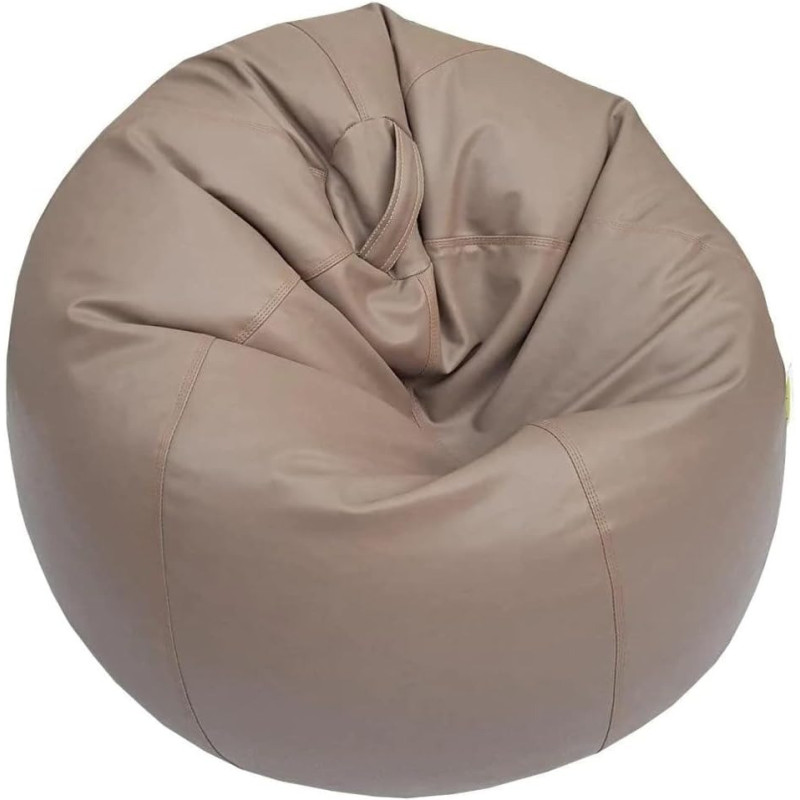 Puffy Leather Bean Bag – Versatile Comfy Bean Bag for Lounge and Bedroom – Water-Repellant Dim. 110x80cm (CREAM)