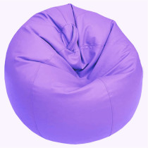 Puffy Leather Bean Bag – Versatile Comfy Bean Bag for Lounge and Bedroom – Water-Repellant Dim. 110x80cm (PURPLE)