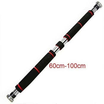 Pull Up Bar for Doorway, Chin Up Bar with Comfort Grips – Easy Mount & Adjustable Length – Suitable for 24-39” Door way – Heavy Duty Home Workout Equipment (60cm - 100 cm)
