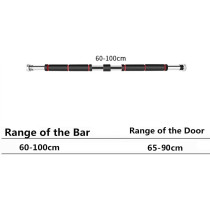 Pull Up Bar for Doorway, Chin Up Bar with Comfort Grips – Easy Mount & Adjustable Length – Suitable for 24-39” Door way – Heavy Duty Home Workout Equipment (60cm - 100 cm)