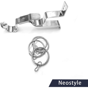 Roman Adjustable Curtain Rod, Metal Double Rod Window Treatment Rod Drapery Rod