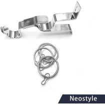 Roman Adjustable Curtain Rod, Metal Double Rod Window Treatment Rod Drapery Rod