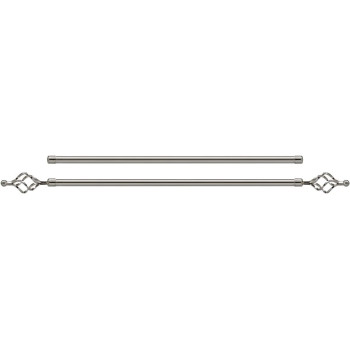Roman Adjustable Curtain Rod, Metal Double Rod Window Treatment Rod Drapery Rod