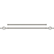 Roman Adjustable Curtain Rod, Metal Double Rod Window Treatment Rod Drapery Rod