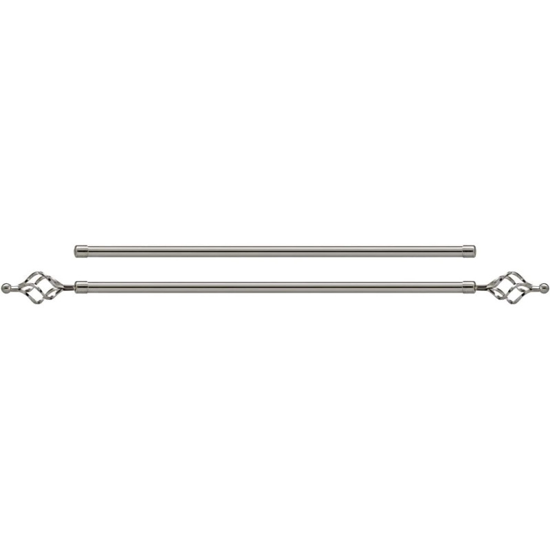Roman Adjustable Curtain Rod, Metal Double Rod Window Treatment Rod Drapery Rod