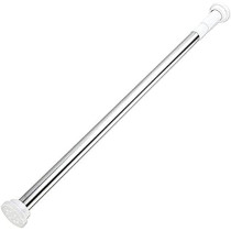 Shower Curtain Rod, 110-CM, Never Rust and Non-Fall Down Spring Tension Rod, Stainless Steel, No Telescopic Shower Curtain Pole/Rail/Rod, Stainless Steel Extendable Pole