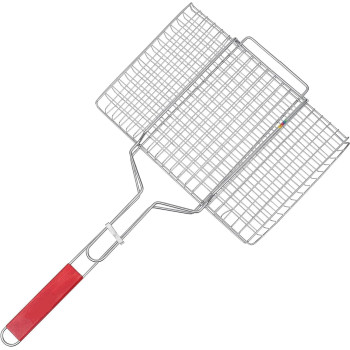 Stainless Steel Grill Basket Barbecue Grill Basket Portable Grill basket with Removable Handle,Perfect for Grilling IE-54370