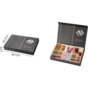 Stainless Steel Western Cutlery Set, 24 Piece Cutlery Set, Stainless Steel Cutlery Set, Mirror Finish, Dishwasher Safe (IE-54054)