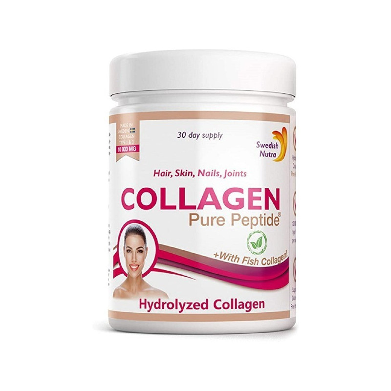 Swedish Nutra Collagen 10000 Fish Pure Peptide Powder 300Gm