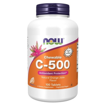 Now Vitamin C 500 Chew 100 Tablets