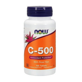 Now C-500 Vitamin C With Rose Hips Tablets 100S
