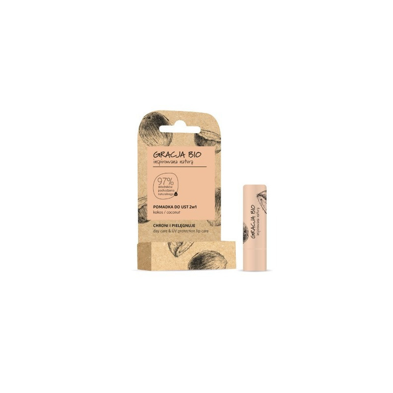 Gracja Bio Lip Balm 2In1 Coconut Protects And Cares
