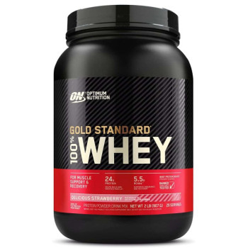Optimum Nutrition Gold Standard 100% Whey Delicious Strawberry Protein Powder 2Lbs