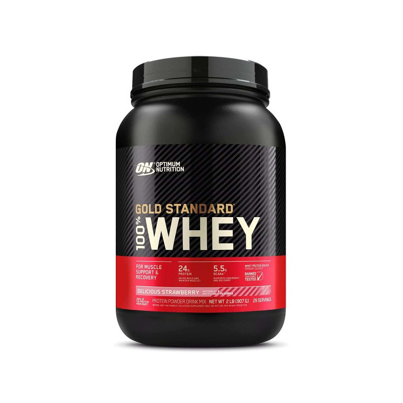 Optimum Nutrition Gold Standard 100% Whey Delicious Strawberry Protein Powder 2Lbs