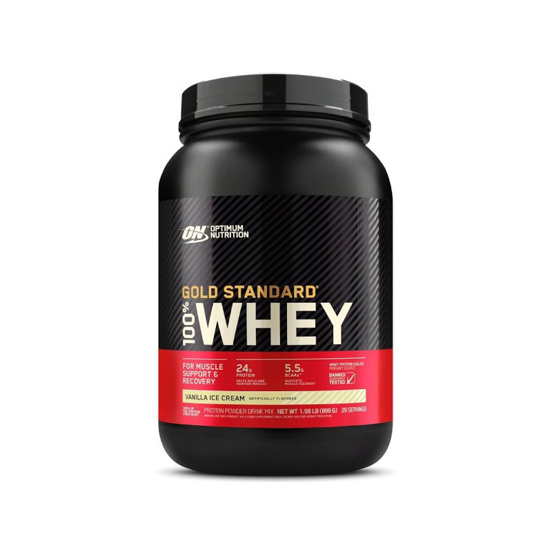Optimum Nutrition Gold Standard 100% Whey Vanila Ice Cream Protein Powder 2Lbs
